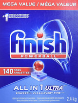 Finish Powerball All in 1 Ultra  Dishwasher Detergent , 140 Tablettes