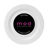 Mod Round Collection 9" White Plastic Plates (20 Count)
