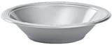 11" x 9" Silver Oval Plastic Plates (20 count)