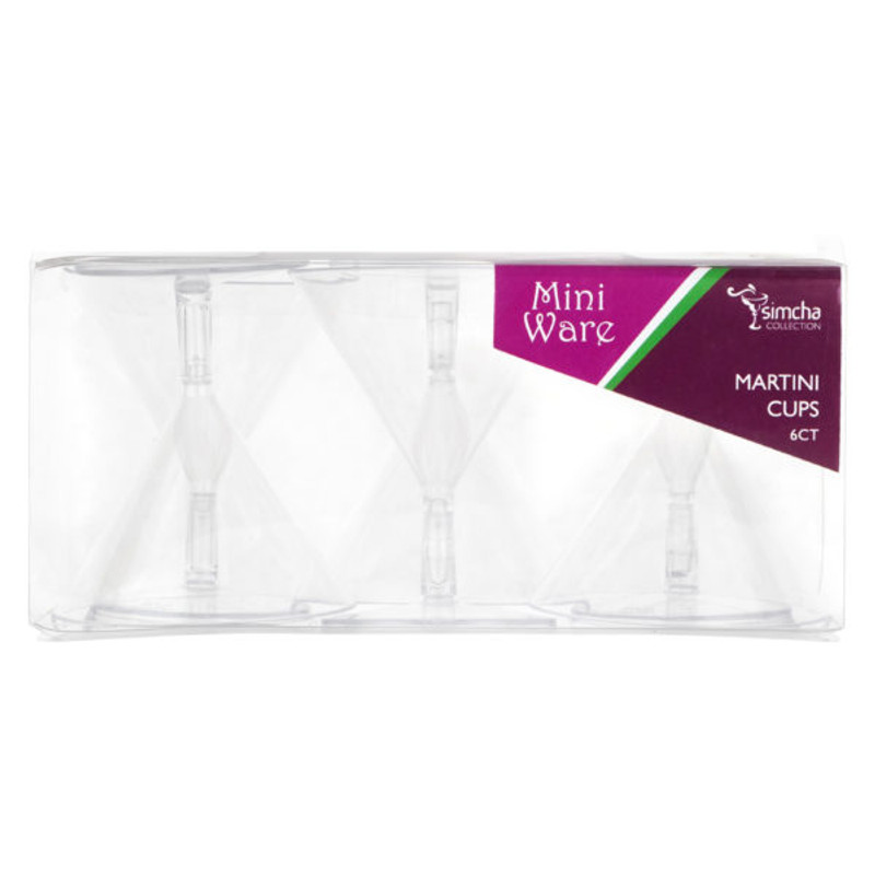 MiniWare Clear Martini Cup (6 Count) - Never Wash A Dish