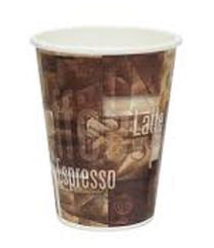 12 Oz Latte Design Paper Hot Cups, 50pk - Never Wash A Dish