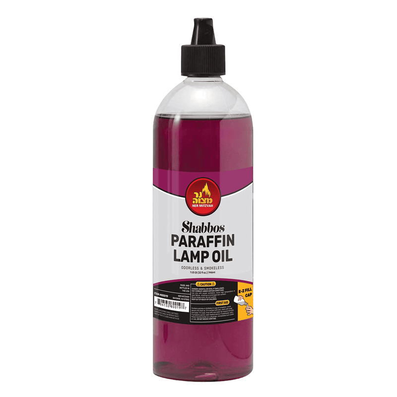 Ner Mitzvah Purple Shabbos Paraffin Lamp Oil, 946ml Never Wash A Dish