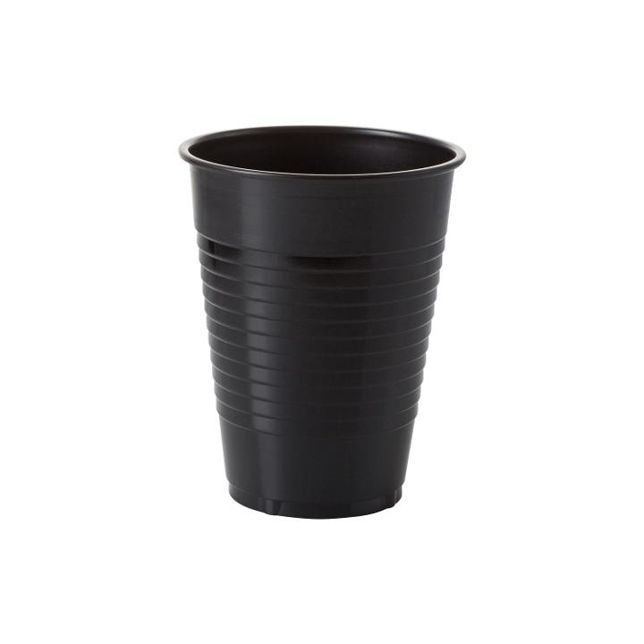 10 oz black plastic cup 12 oz. Black Round Disposable Plastic Tumblers 20 Cups main image 1