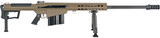 Barrett Firearms 20186, .50 BMG, 10R, Fluted, 29" Barrel, FDE