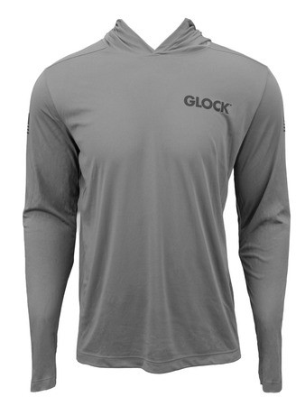 Glock AP96418, Hooded Performance Shirt, XL, Grey