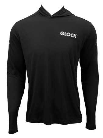 Glock AP96413, Hooded Performance Shirt, 2XL, Black