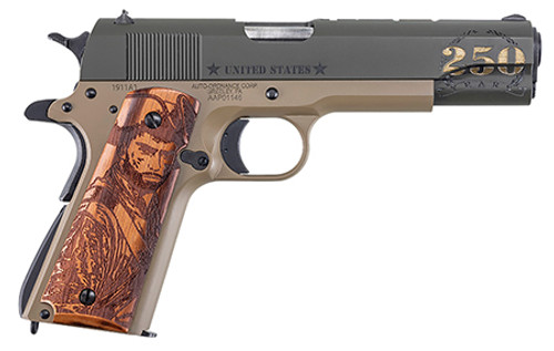 Auto-Ordnance 1911, Army, 45 ACP, 7+1, 5" Barrel, Custom Wood Grips