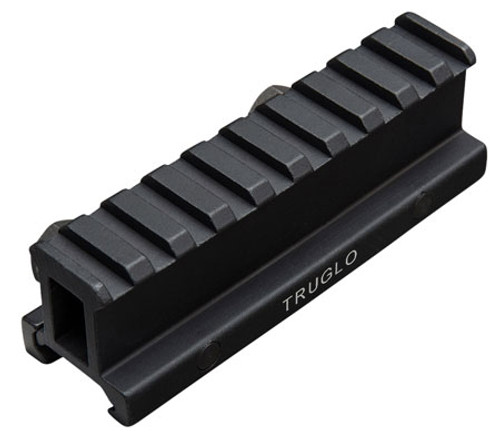 Truglo Picatinny Riser Mount, 1-PC, 1" Height, Black Matte Anodized