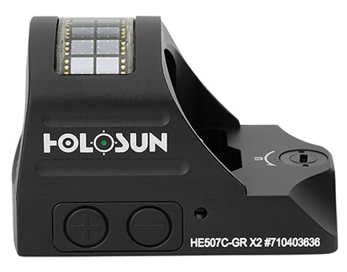 Holosun 507, 1x, HE507C Series, Green Dot Reticle, Waterproof, Black