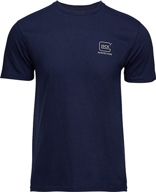 Glock Glock Strong Tee, Navy, XL, Short Sleeve, Ringspun Cotton