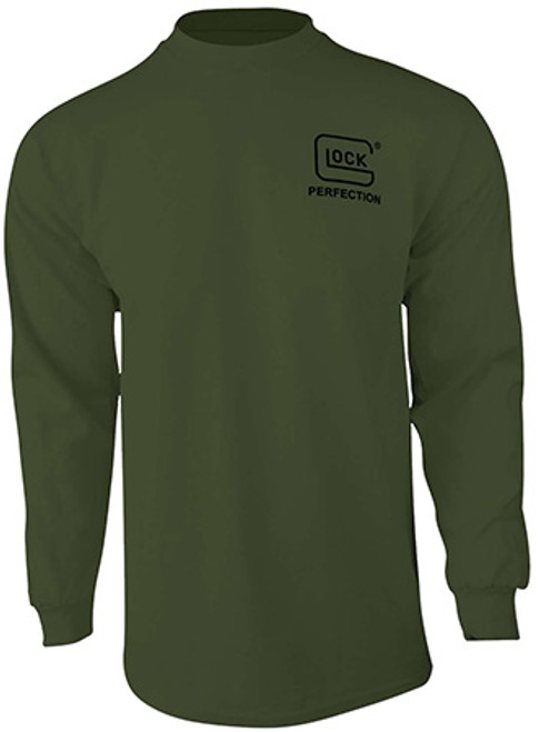 Glock Born In Austria, Long Sleeve Shirt, Military Green, 3XL