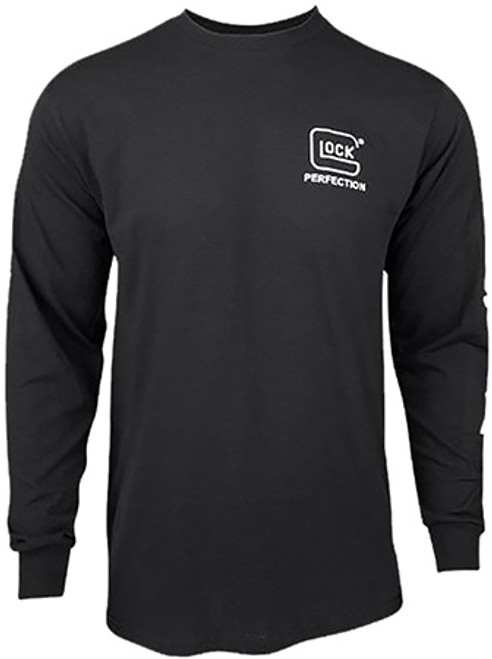 Glock Perfection Long Sleeve Tee, Small, Black, Pre-Shrunk Cotton