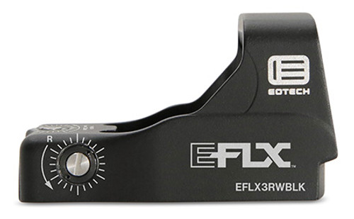 EO Tech EFLX Mini Reflex Sight, 3 MOA Red Dot, 1x Magnification, Black