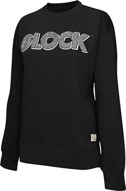 Glock Women's Retro Fleece, Raglan Fleece, 2XL, Black