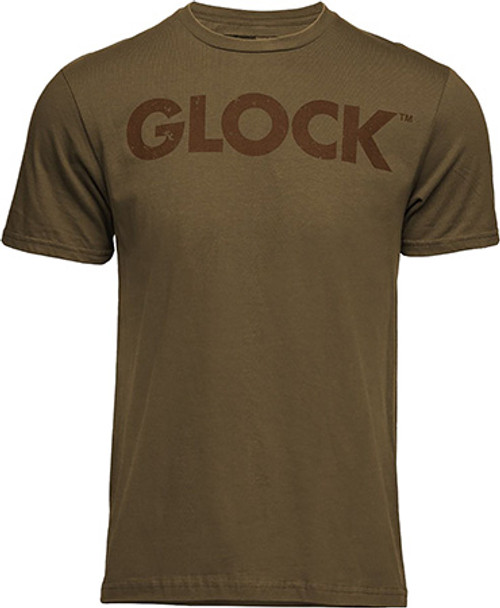 Glock Caliber, Short Sleeve, XL, Coyote Tan Ringspun Cotton Tee