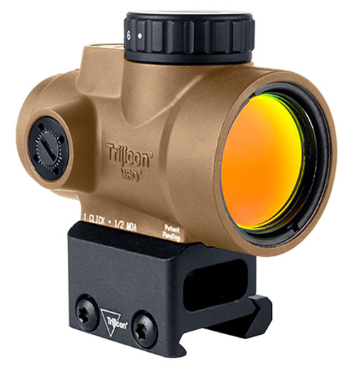 Trijicon MRO SD, 1x Magnification, 2 MOA Green Dot Reticle, 25mm Objective