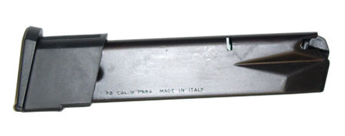 Beretta 92 Magazine, 9mm Luger, 20 Capacity, Model 138597/1, Black Finish