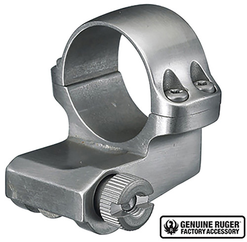 Ruger 4KO Offset Scope Ring, 1" Tube, Medium, Silver, Steel