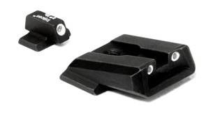 Trijicon SA37, S&W Bright & Tough, 3 Dot Green Front & Rear Novak