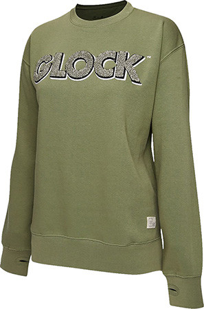 Glock Women's Retro Fleece, Raglan Fleece, XL, Olive