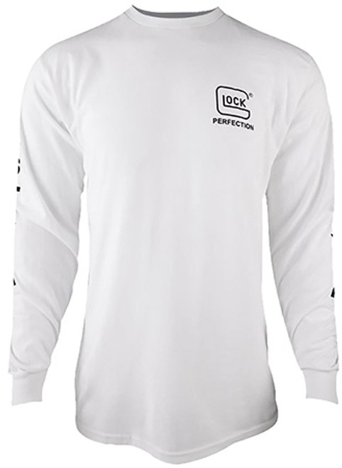 Glock Perfection, Long Sleeve Tee, XL, White, Pre-Shrunk Cotton