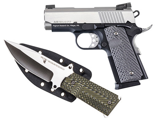 Magnum Research Desert Eagle, 45 ACP, 6+1, 3" Barrel, SAO, w/Knife