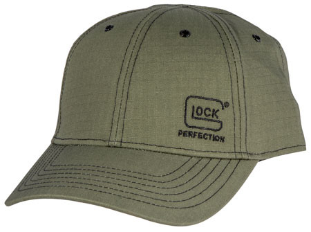 Glock 1986 Ripstop Hat, Cotton, Olive, Velcro Closure, OSFA