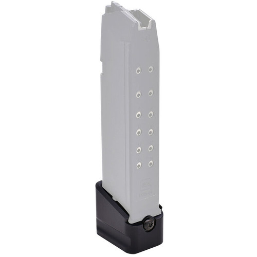 Warne 3126, Glock 19/23 Magazine Extension, +5 9MM | +4 .40, Black Finish