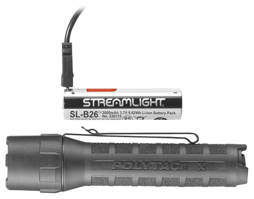 Streamlight 88610 PolyTac X Flashlight, PolyTac Series, 600 Lumen