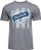 Glock Blue Line T-Shirt, Gray, 3XL, Ringspun Cotton/Polyester