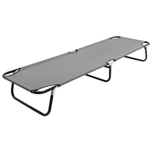 Folding Sun Lounger Gray Steel A949-47757