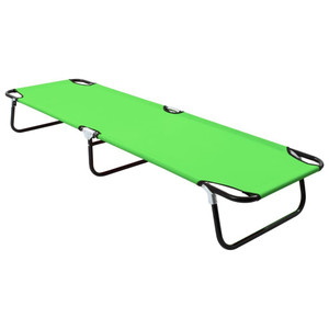 Folding Sun Lounger Steel Green A949-310347