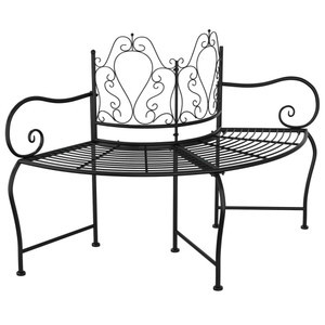 Tree Bench 59.1" Black Steel A949-318823