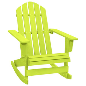  Patio Adirondack Rocking Chair Solid Fir Wood Green A949-315886
