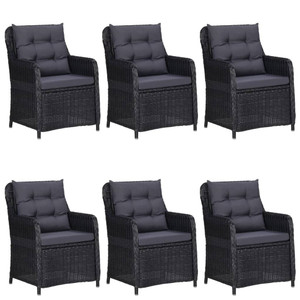  7 Piece Patio Dining Set Black A949-3099574