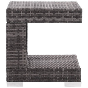  7 Piece Patio Lounge Set with Cushions Poly Rattan Gray A949-44428