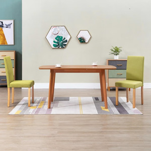  Dining Chairs 2 pcs Green Fabric A949-249224