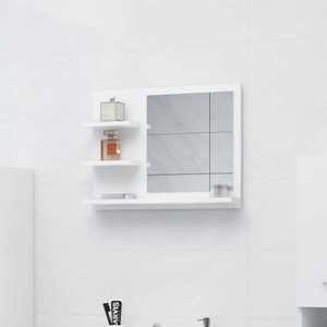  Bathroom Mirror White 23.6"x4.1"x17.7" Engineered Wood A949-805006