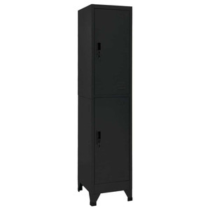  Locker Cabinet Black 15"x17.7"x70.9" Steel A949-339778