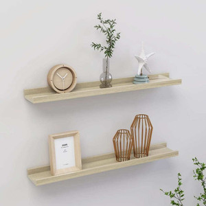  Wall Shelves 2 pcs Sonoma Oak 23.6x3.5x1.2 A949-326680