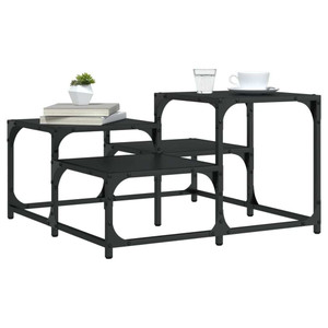  Coffee Table Black 26.8"x26.8"x15.7" Engineered Wood A949-837747