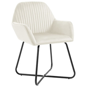  Dining Chairs 4 pcs Cream Velvet A949-277013