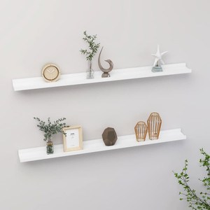  Wall Shelves 2 pcs White 39.4"x3.5"x1.2 A949-326658
