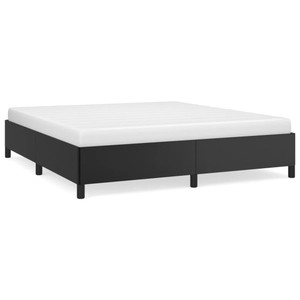  Bed Frame without Mattress Black 76"x79.9" King Faux Leather A949-347283
