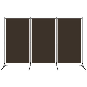  3-Panel Room Divider Brown 102.4"x70.9" Fabric A949-320732