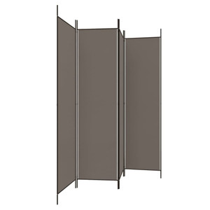  4-Panel Room Divider Anthracite 78.7"x86.6" Fabric A949-350200