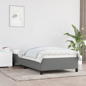  Bed Frame without Mattress Dark Gray 39.4"x74.8" Twin Fabric A949-347099