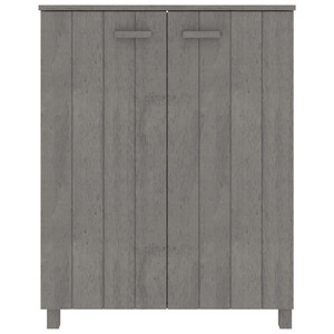  Shoe Cabinet HAMAR Light Gray 33.5"x15.7"x42.5" Solid Wood Pine A949-340519