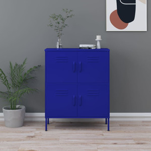  Storage Cabinet Navy Blue 31.5"x13.8"x40" Steel A949-336136