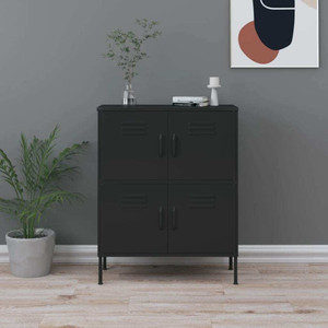  Storage Cabinet Black 31.5"x13.8"x40" Steel A949-336142